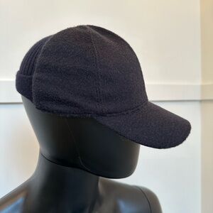 Max Mara Navy Blue Wool Cap
